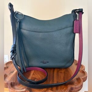 Coach Colorblock Chaise Crossbody Pebble Leather Gunmetal Hardware 38696